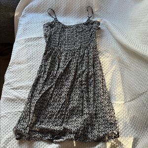 Black and White Floral Dress